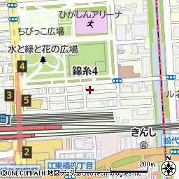 リパーク錦糸４丁目第２駐車場周辺の地図