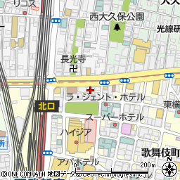 東京赤い屋台 新大久保周辺の地図