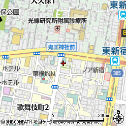ウエストパーキング歌舞伎町第１１駐車場周辺の地図