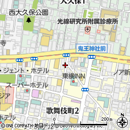 【ハイルーフ不可】アパホテル東新宿歌舞伎町タワー駐車場【高さ155cmまで：7:00〜23:00】周辺の地図