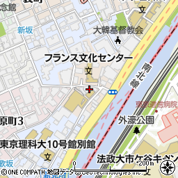 東京都新宿区市谷船河原町14周辺の地図