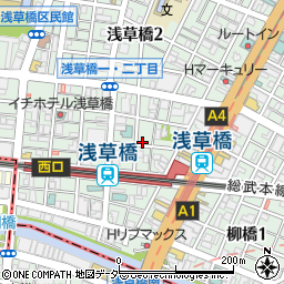 【浅草橋駅徒歩3分！】浅草橋1丁目28☆akippa駐車場周辺の地図