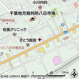 千葉県匝瑳市八日市場イ410周辺の地図