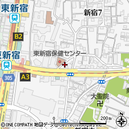 東京都新宿区新宿7丁目25周辺の地図