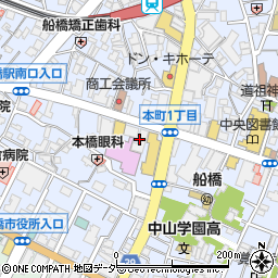 千葉県弁護士会船橋法律相談センター周辺の地図