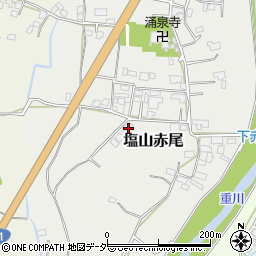 山梨県甲州市塩山赤尾910周辺の地図