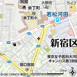 東京都新宿区余丁町10周辺の地図