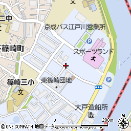 東篠崎児童遊園トイレ周辺の地図