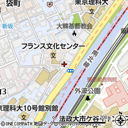 東京都新宿区市谷船河原町9周辺の地図