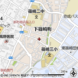 東京都江戸川区下篠崎町8周辺の地図