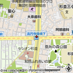 高円寺陸橋周辺の地図