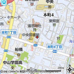 千葉県船橋市本町4丁目37周辺の地図
