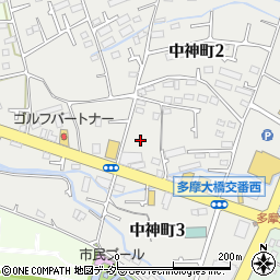 東京都昭島市中神町2丁目23周辺の地図