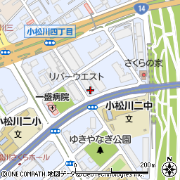 江戸川小松川郵便局周辺の地図