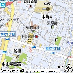 千葉県船橋市本町4丁目37-20周辺の地図