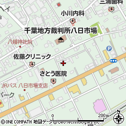 千葉県匝瑳市八日市場イ507周辺の地図