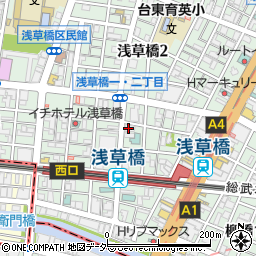 ミニストップ浅草橋１丁目店周辺の地図