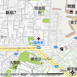 東京都新宿区新宿7丁目2周辺の地図