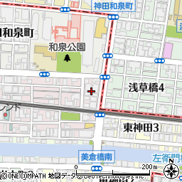 東京都千代田区神田佐久間町4丁目周辺の地図