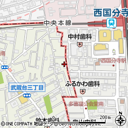 シティハイム武蔵台周辺の地図