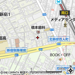 北新宿１丁目住宅周辺の地図