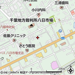 千葉県匝瑳市八日市場イ497周辺の地図