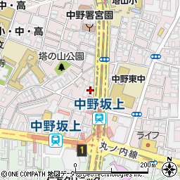 セブンイレブン中野坂上駅前店周辺の地図