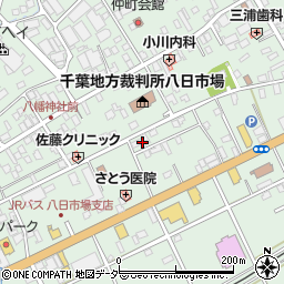 千葉県匝瑳市八日市場イ508周辺の地図