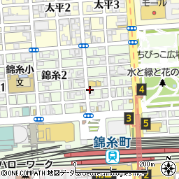 蛇口焼酎＆やきとん酒場 ヤマネ肉店 錦糸町店周辺の地図