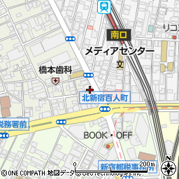 ファミリーマート北新宿店周辺の地図