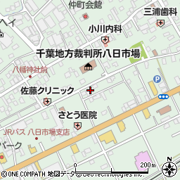 千葉県匝瑳市八日市場イ505周辺の地図