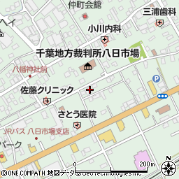 千葉県匝瑳市八日市場イ505周辺の地図