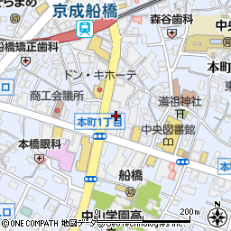 千葉県船橋市本町4丁目41-21周辺の地図