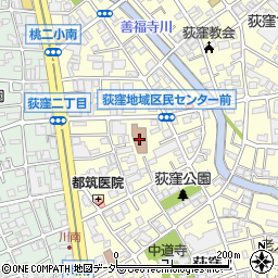 杉並区荻窪地域区民センター周辺の地図