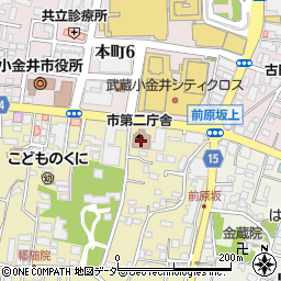 小金井市役所学校教育部　学務課周辺の地図