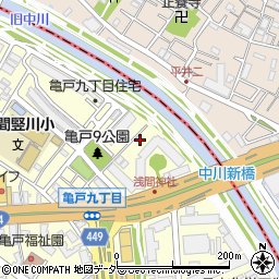 東京都江東区亀戸9丁目周辺の地図