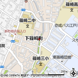 東京都江戸川区下篠崎町12周辺の地図