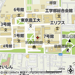 東京農工大学　小金井キャンパス周辺の地図