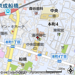 千葉県船橋市本町4丁目38-2周辺の地図