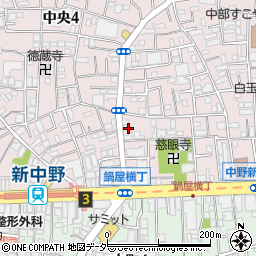 朝日新聞サービスアンカー　中野区ＡＳＡ中野周辺の地図