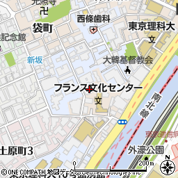 東京都新宿区市谷船河原町19周辺の地図