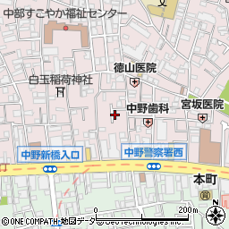 あけぼの介護センター中野坂上周辺の地図