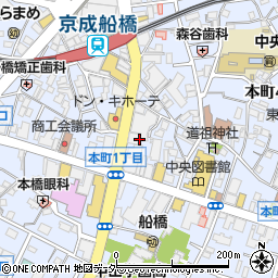 千葉県船橋市本町4丁目41周辺の地図