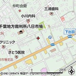 千葉県匝瑳市八日市場イ420周辺の地図