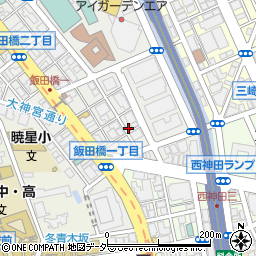 タイムズ飯田橋２丁目第３駐車場周辺の地図