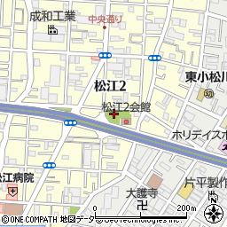 松江２児童遊園周辺の地図