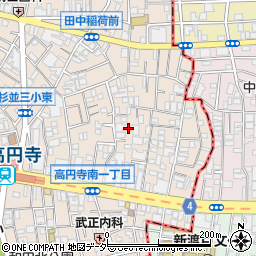 東京都杉並区高円寺南1丁目周辺の地図