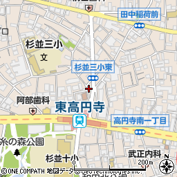朝日新聞サービスアンカー　杉並区　ＡＳＡ高円寺周辺の地図