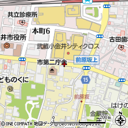 小金井市第二庁舎周辺の地図