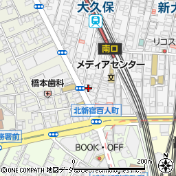 東京都新宿区百人町1丁目23-4周辺の地図